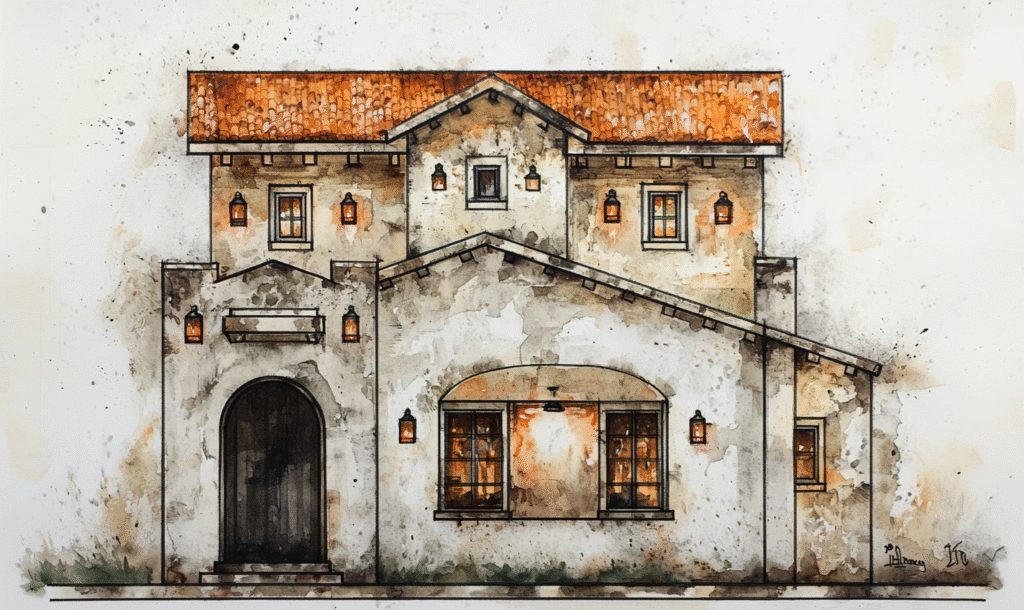 u8311379413_Colored_pencil_drawings_spanish_colonial_house_cl_99f5bf28-ba8e-4d48-9960-b4b308bc3edf_2